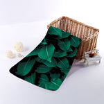 Natural Green Leaf Print Towel