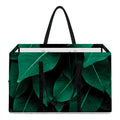 Natural Green Leaf Print Utility Tote Bag
