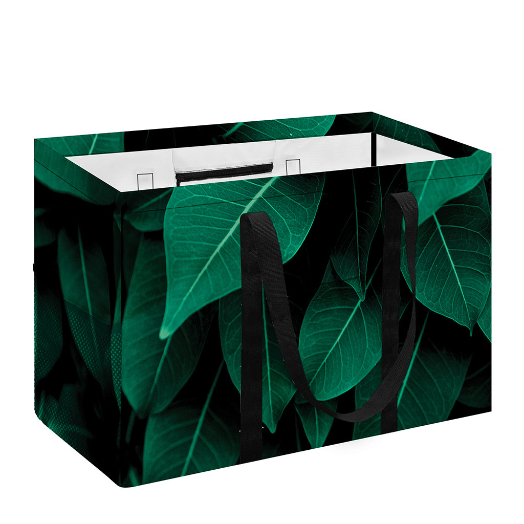 Natural Green Leaf Print Utility Tote Bag