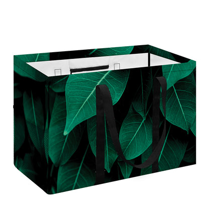 Natural Green Leaf Print Utility Tote Bag