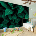 Natural Green Leaf Print Wall Sticker