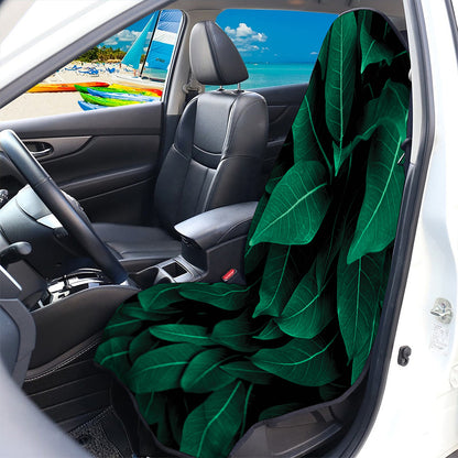 Natural Green Leaf Print Waterproof Car Seat Cover