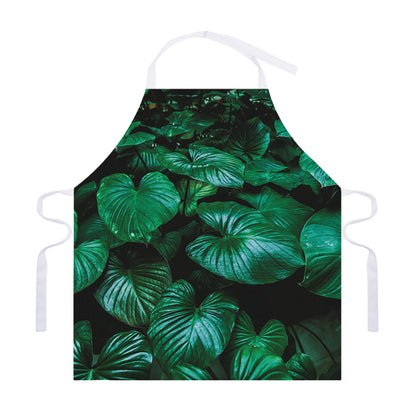 Natural Tropical Leaf Print Adjustable Apron