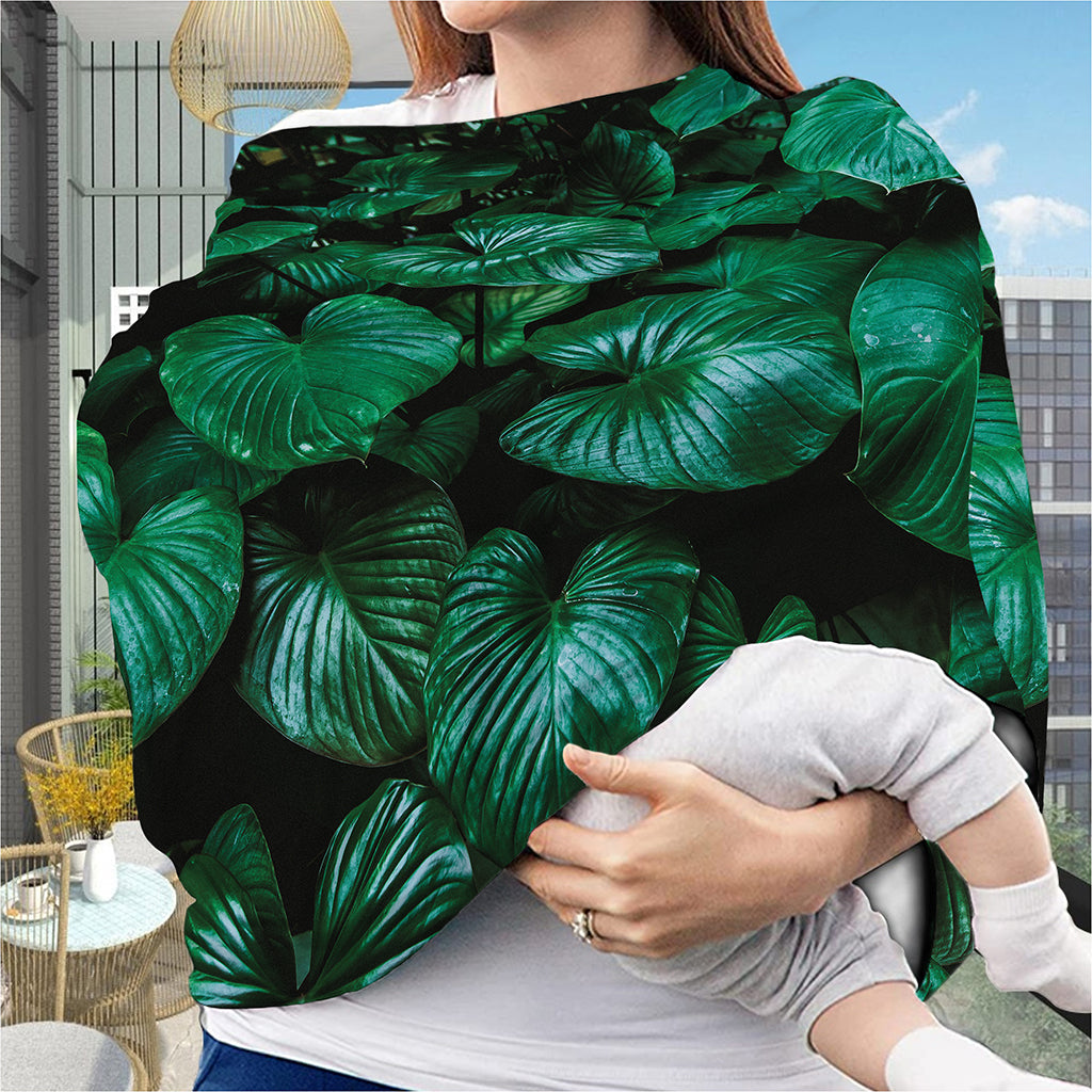Natural Tropical Leaf Print Baby Seat Cover