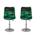 Natural Tropical Leaf Print Bar Stool Covers