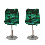 Natural Tropical Leaf Print Bar Stool Covers