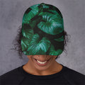 Natural Tropical Leaf Print Baseball Cap