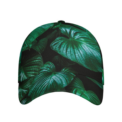Natural Tropical Leaf Print Baseball Cap