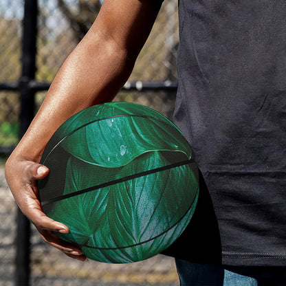 Natural Tropical Leaf Print Basketball