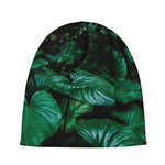 Natural Tropical Leaf Print Beanie