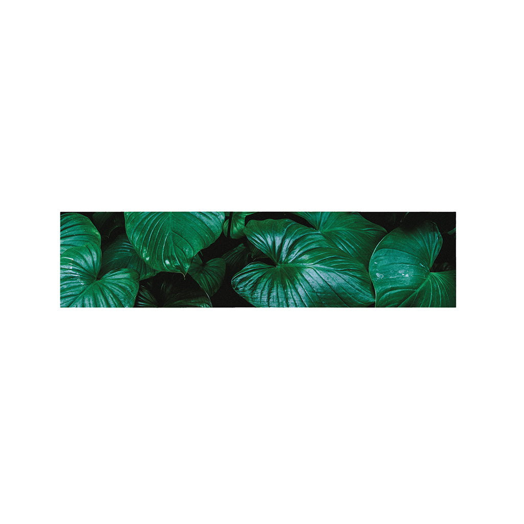 Natural Tropical Leaf Print Bed Runner
