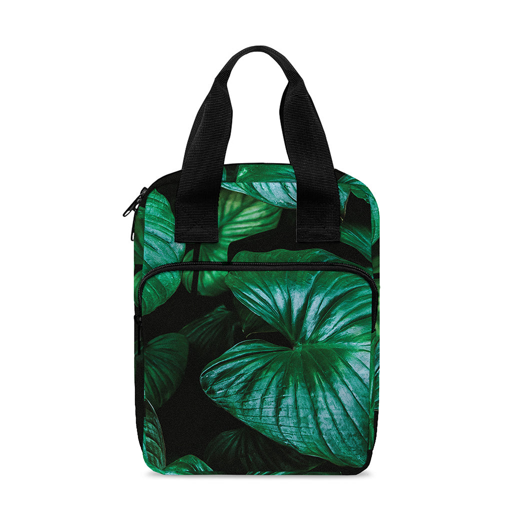 Natural Tropical Leaf Print Bible Tote Bag