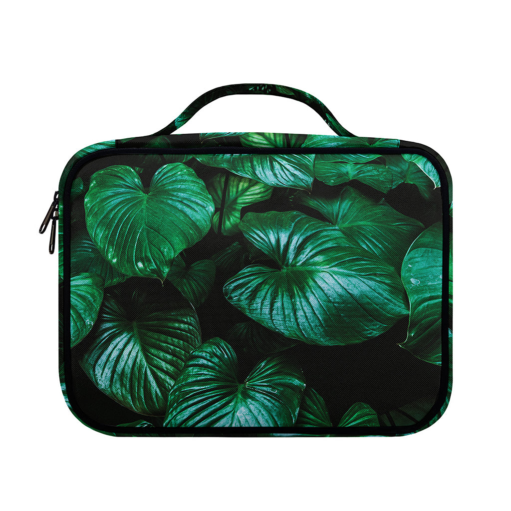 Natural Tropical Leaf Print Briefcase Bible Bag