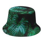 Natural Tropical Leaf Print Bucket Hat