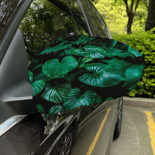 Natural Tropical Leaf Print Car Side Mirror Covers