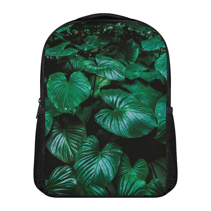 Natural Tropical Leaf Print Casual Backpack