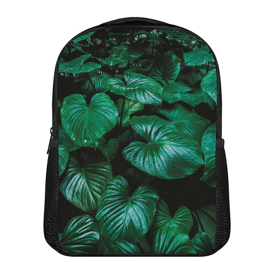 Natural Tropical Leaf Print Casual Backpack