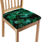 Natural Tropical Leaf Print Chair Cushion Cover