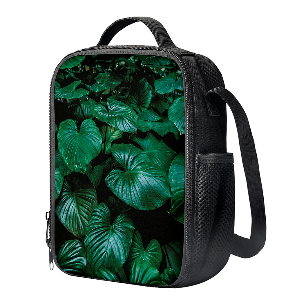 Natural Tropical Leaf Print Crossbody Lunch Bag