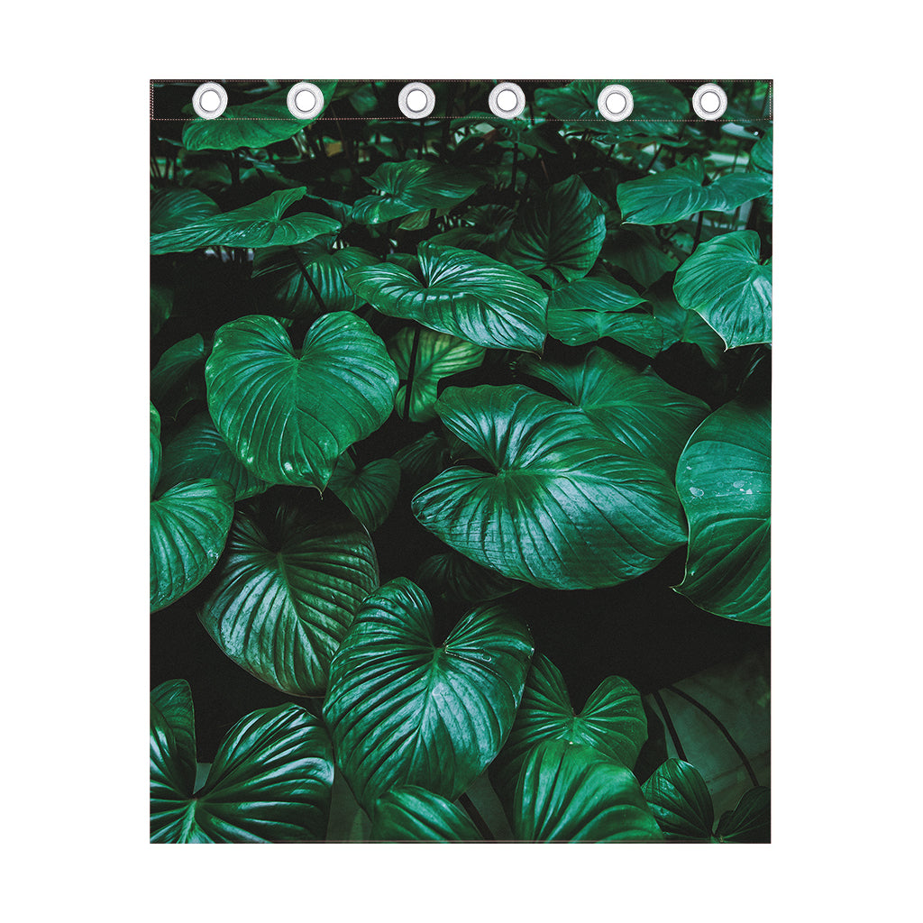 Natural Tropical Leaf Print Curtain