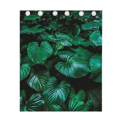 Natural Tropical Leaf Print Curtain