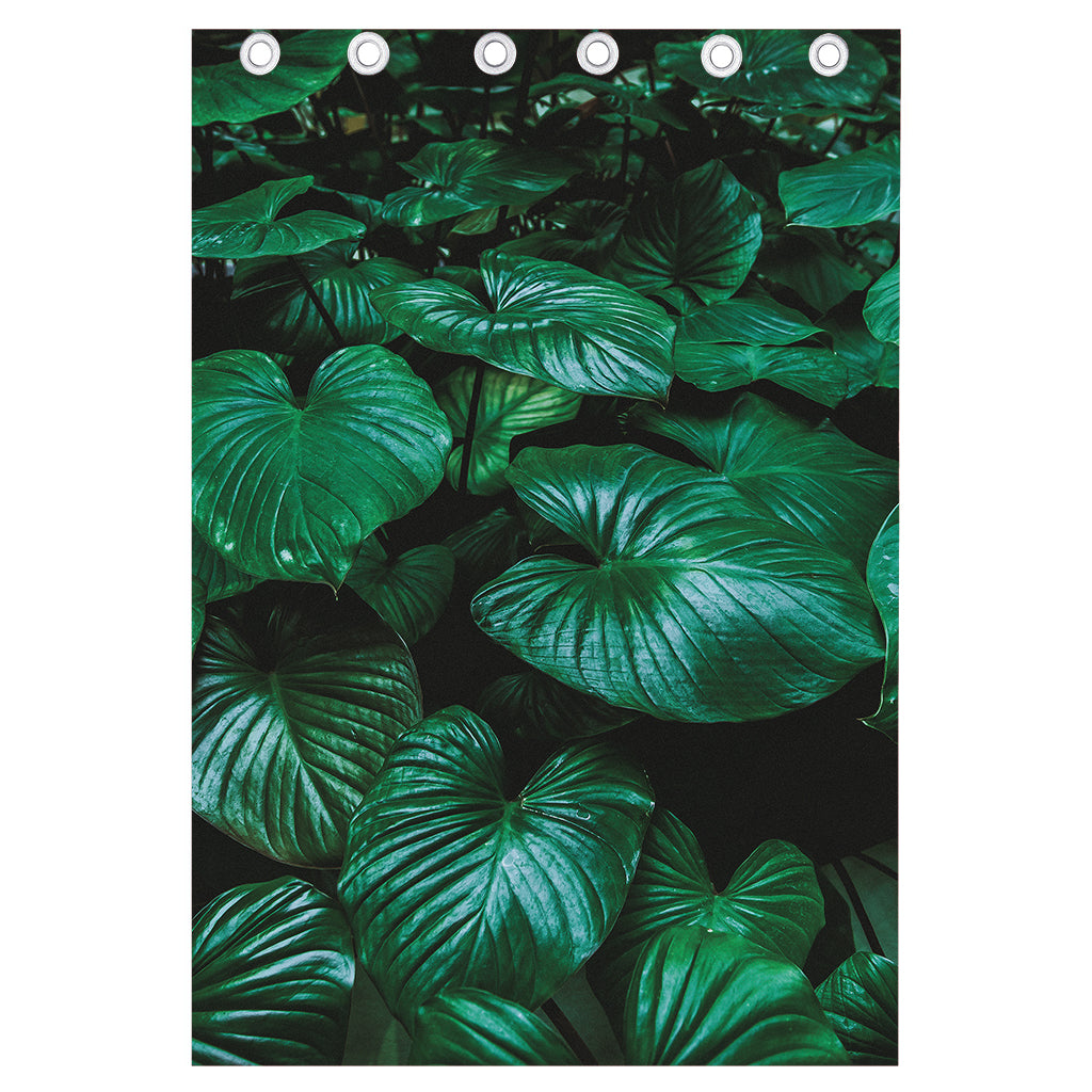 Natural Tropical Leaf Print Curtain