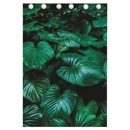 Natural Tropical Leaf Print Curtain