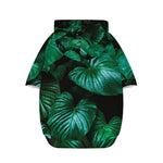 Natural Tropical Leaf Print Dog Zip Up Hoodie