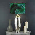 Natural Tropical Leaf Print Drum Lamp Shade
