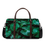 Natural Tropical Leaf Print Duffle Bag