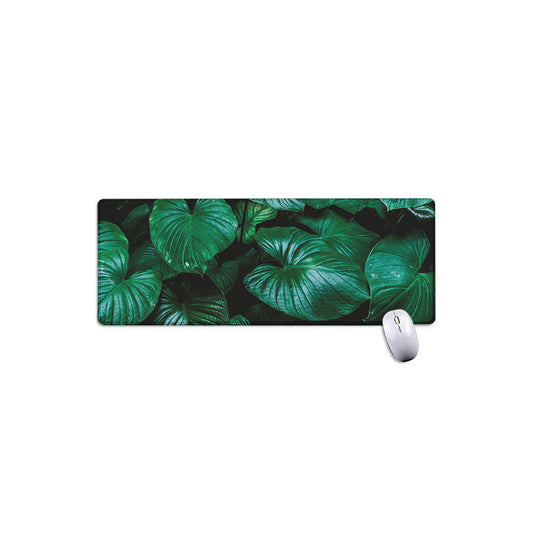 Natural Tropical Leaf Print Extended Mouse Pad