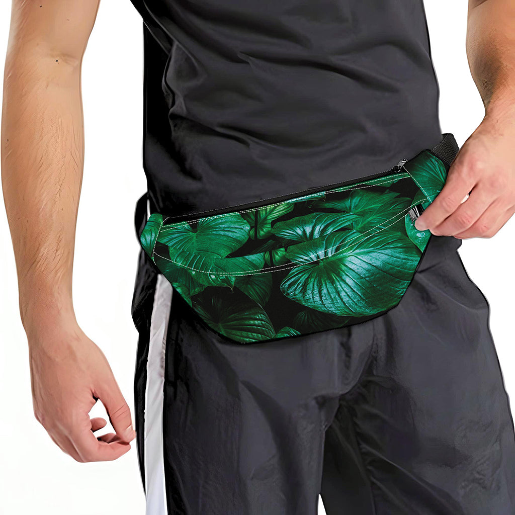 Natural Tropical Leaf Print Fanny Pack
