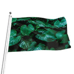 Natural Tropical Leaf Print Flag