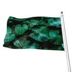 Natural Tropical Leaf Print Flag