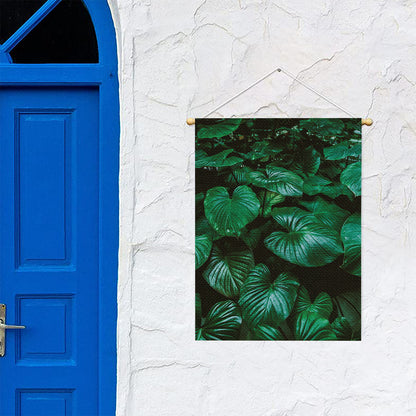 Natural Tropical Leaf Print Garden Flag