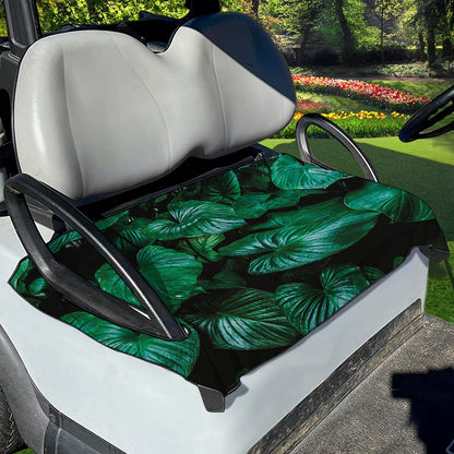 Natural Tropical Leaf Print Golf Cart Seat Cover