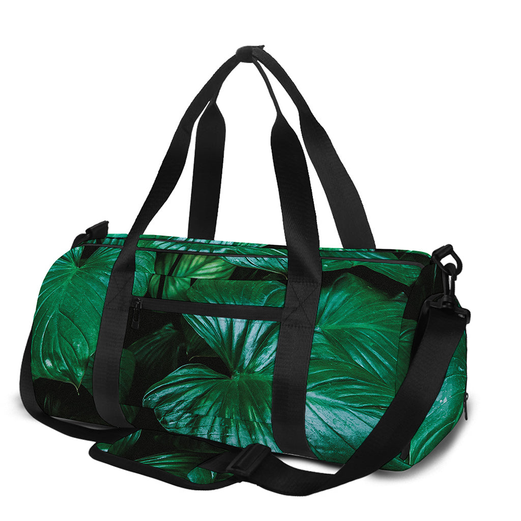 Natural Tropical Leaf Print Gym Bag
