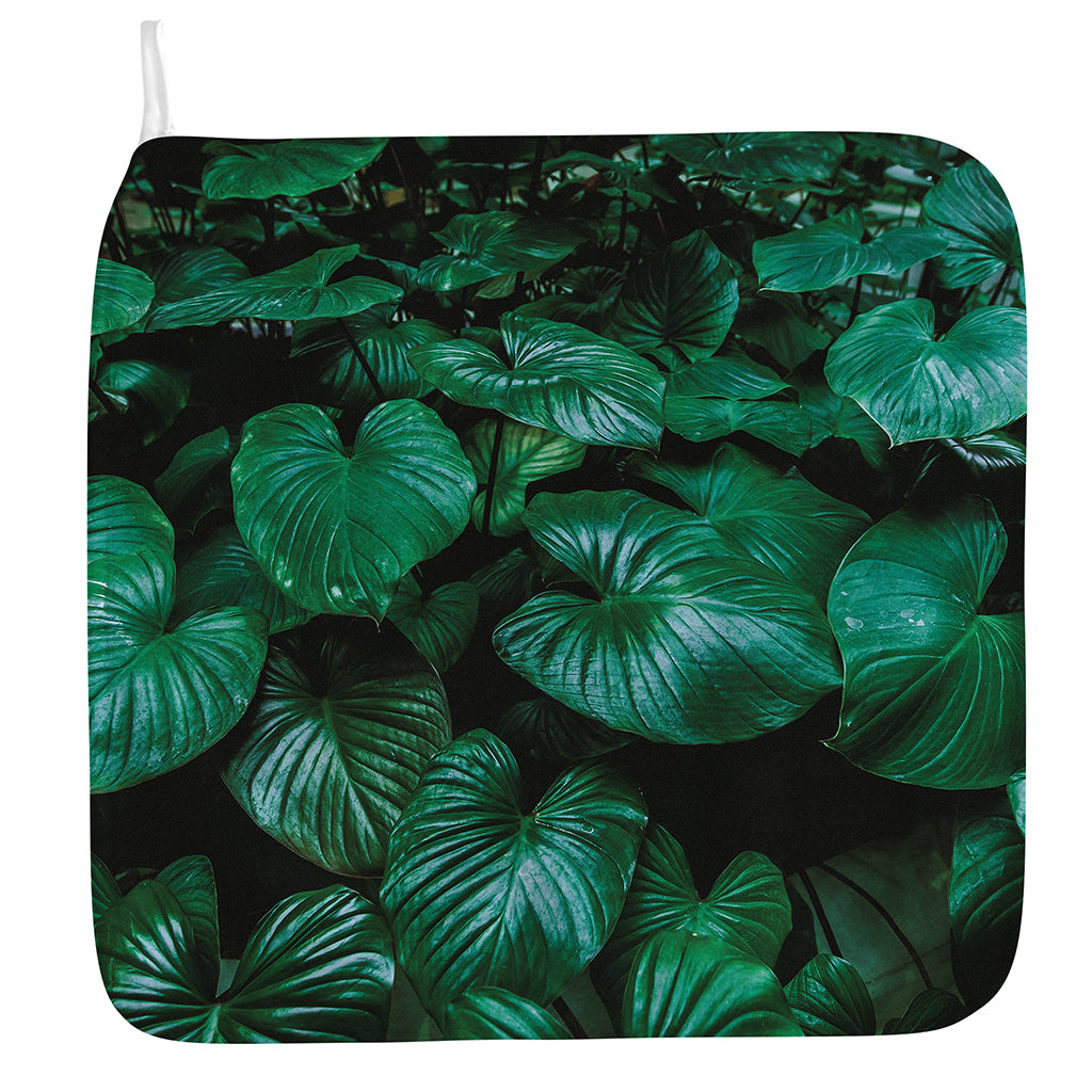 Natural Tropical Leaf Print Hand Towel