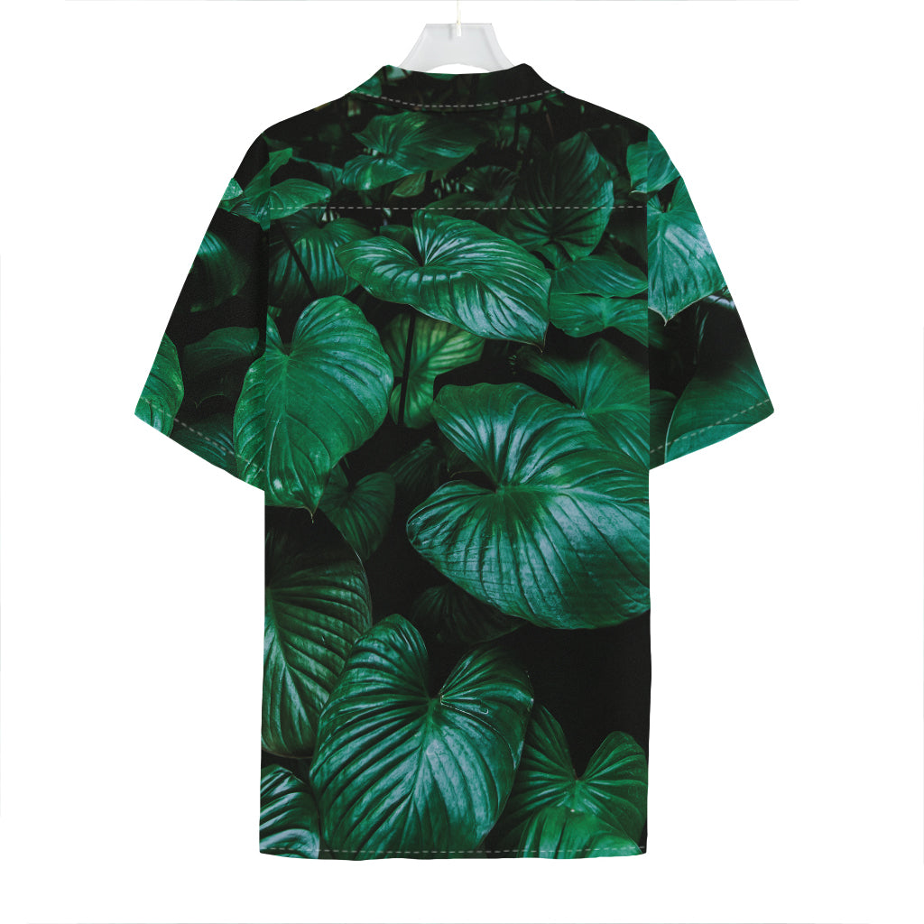 Natural Tropical Leaf Print Hawaiian Shirt