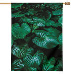 Natural Tropical Leaf Print House Flag