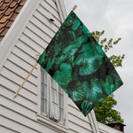 Natural Tropical Leaf Print House Flag
