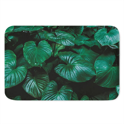 Natural Tropical Leaf Print Indoor Door Mat