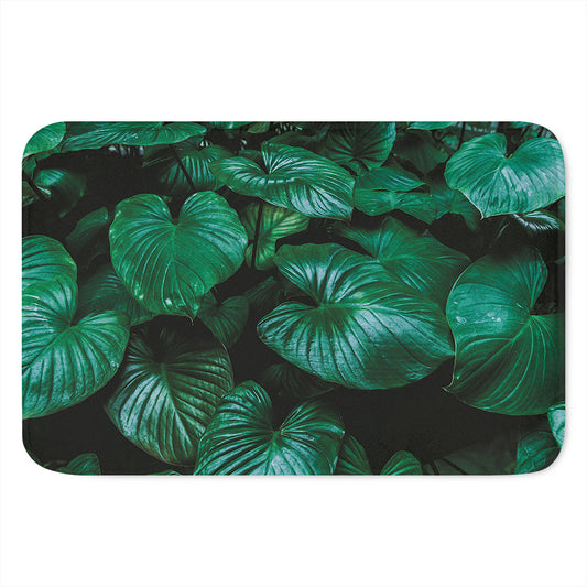 Natural Tropical Leaf Print Indoor Door Mat