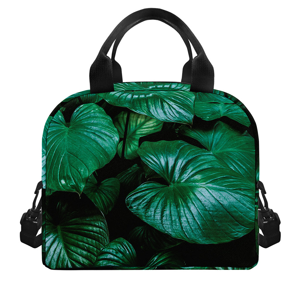 Natural Tropical Leaf Print Insulated Lunch Bag