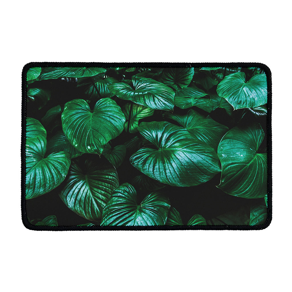 Natural Tropical Leaf Print Kitchen Mat
