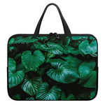 Natural Tropical Leaf Print Laptop Sleeve With Handle