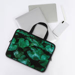 Natural Tropical Leaf Print Laptop Sleeve With Handle