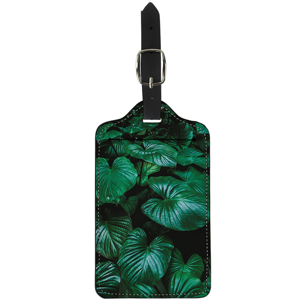 Natural Tropical Leaf Print Luggage Tag