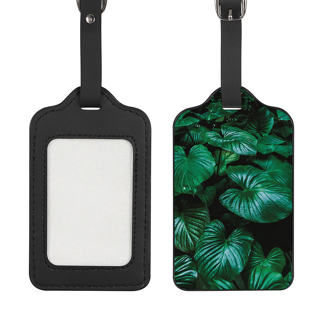Natural Tropical Leaf Print Luggage Tag