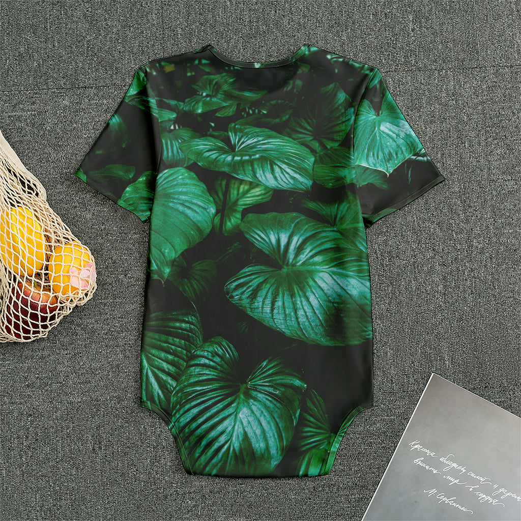 Natural Tropical Leaf Print Men's Bodysuit